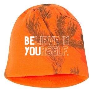 Believe In Yourself Positive Message Saying Inspirational Gift Kati - Camo Knit Beanie