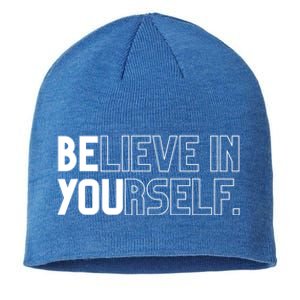 Believe In Yourself Positive Message Saying Inspirational Gift Sustainable Beanie