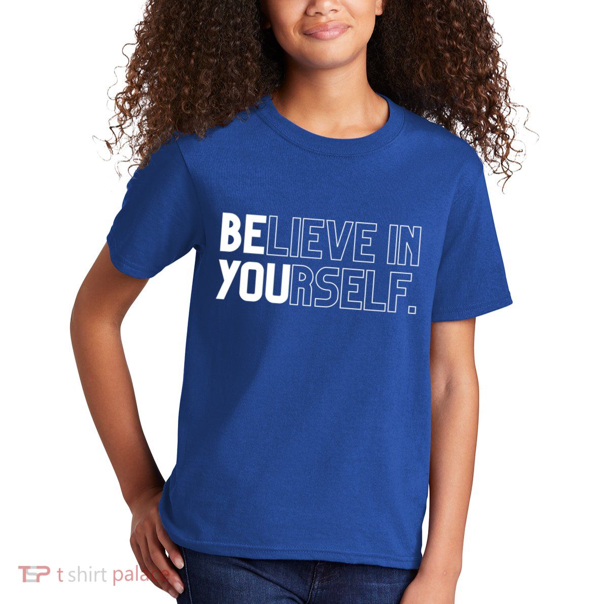 Believe In Yourself Positive Message Saying Inspirational Gift Kids T-Shirt