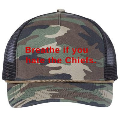 Breathe If You Hate The Chief S Retro Rope Trucker Hat Cap