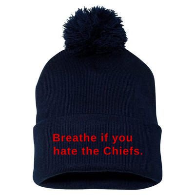 Breathe If You Hate The Chief S Pom Pom 12in Knit Beanie