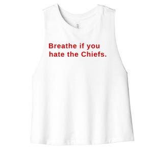 Breathe If You Hate The Chief S Women's Racerback Cropped Tank