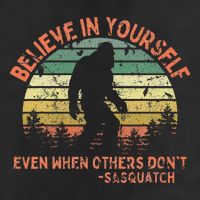 Believe In Yourself Sasquatch Funny Motivational Bigfoot Adult Drive Performance Visor