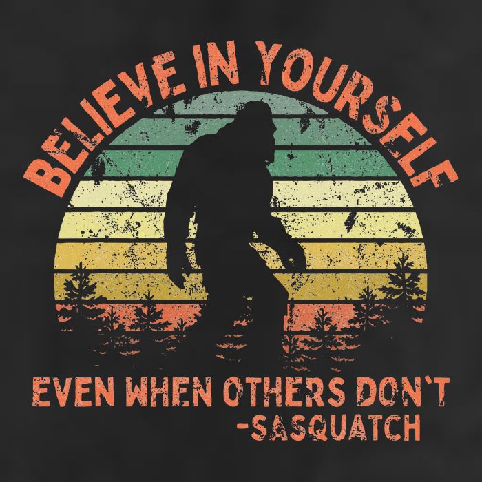 Believe In Yourself Sasquatch Funny Motivational Bigfoot Adult Drive Performance Visor