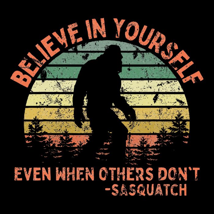 Believe In Yourself Sasquatch Funny Motivational Bigfoot 16 in Basic Backpack