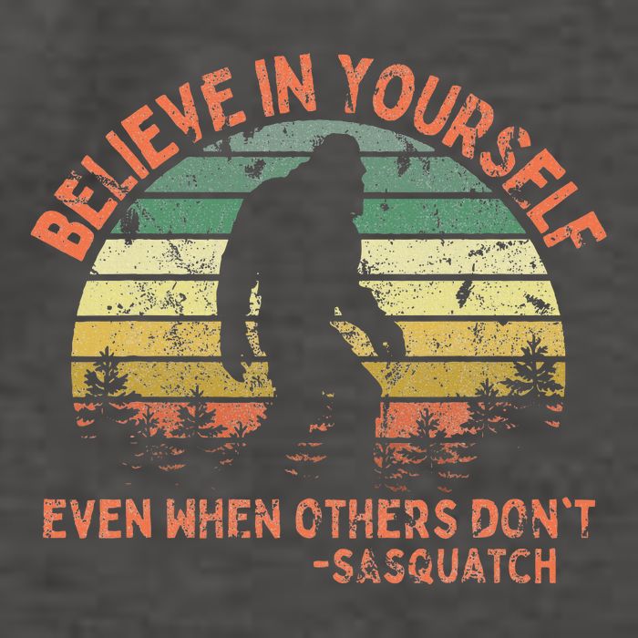 Believe In Yourself Sasquatch Funny Motivational Bigfoot Vector Backpack