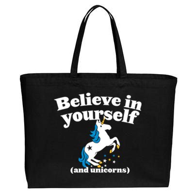 Believe In Yourself Cotton Canvas Jumbo Tote