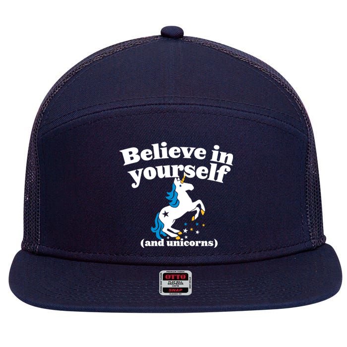 Believe In Yourself 7 Panel Mesh Trucker Snapback Hat