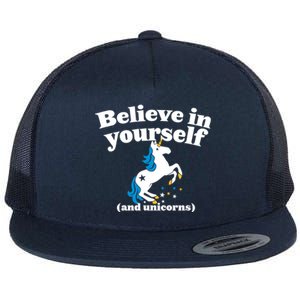 Believe In Yourself Flat Bill Trucker Hat