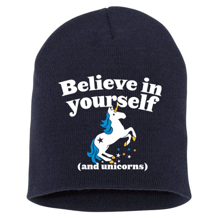 Believe In Yourself Short Acrylic Beanie