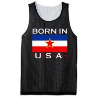 Born In Yugoslavia Funny Yugoslavia Balkans Mesh Reversible Basketball Jersey Tank