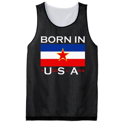 Born In Yugoslavia Funny Yugoslavia Balkans Mesh Reversible Basketball Jersey Tank