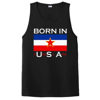 Born In Yugoslavia Funny Yugoslavia Balkans PosiCharge Competitor Tank