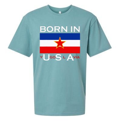 Born In Yugoslavia Funny Yugoslavia Balkans Sueded Cloud Jersey T-Shirt