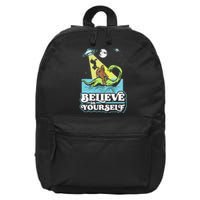 Believe In Yourself Funny Bigfoot Nessie Ufo Alien Unicorns 16 in Basic Backpack