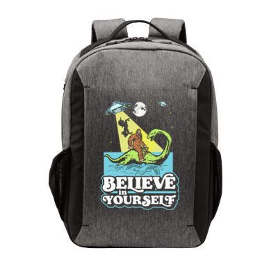 Believe In Yourself Funny Bigfoot Nessie Ufo Alien Unicorns Vector Backpack