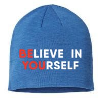 Believe In Yourself Motivation Great Gift Sustainable Beanie