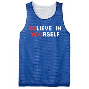 Believe In Yourself Motivation Great Gift Mesh Reversible Basketball Jersey Tank