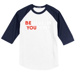 Believe In Yourself Motivation Great Gift Baseball Sleeve Shirt