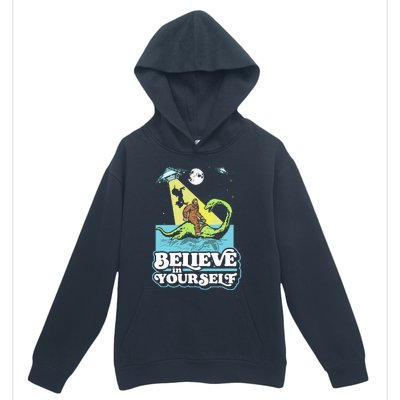 Believe In Yourself Funny Bigfoot Nessie Ufo Alien Unicorns Urban Pullover Hoodie