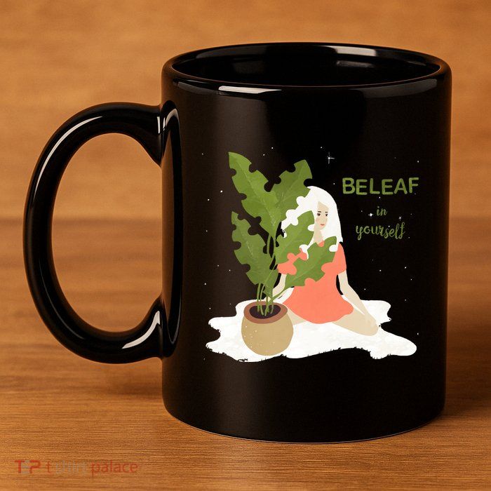 Beleaf In Yourself 11oz C Handle Ceramic Mug