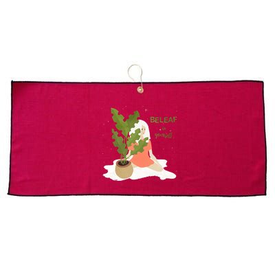 Beleaf In Yourself Large Microfiber Waffle Golf Towel