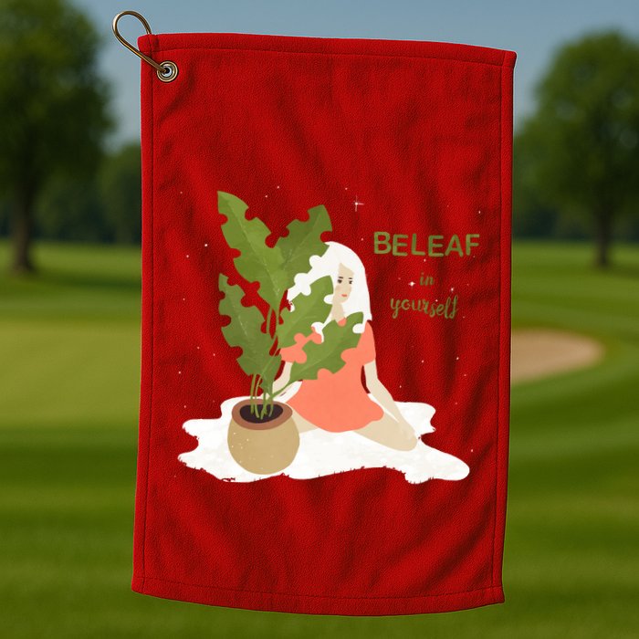 Beleaf In Yourself Golf Towel