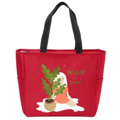 Beleaf In Yourself Zip Tote Bag