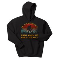 Believe In Yourself Even When No One Else Will Bigfoot Kids Hoodie