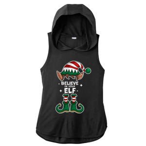 Believe In Your Gift Funny Christmas Matching Family Meaningful Gift Ladies PosiCharge Tri-Blend Wicking Draft Hoodie Tank