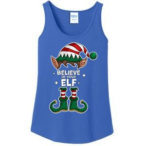 Believe In Your Gift Funny Christmas Matching Family Meaningful Gift Ladies Essential Tank