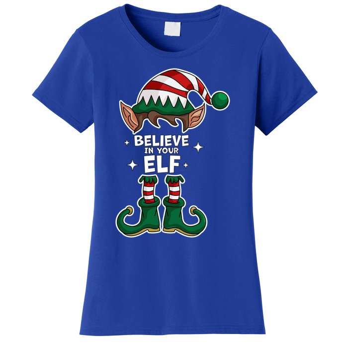 Believe In Your Gift Funny Christmas Matching Family Meaningful Gift Women's T-Shirt