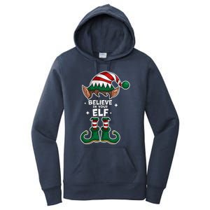 Believe In Your Gift Funny Christmas Matching Family Meaningful Gift Women's Pullover Hoodie