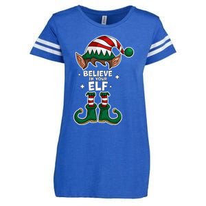 Believe In Your Gift Funny Christmas Matching Family Meaningful Gift Enza Ladies Jersey Football T-Shirt