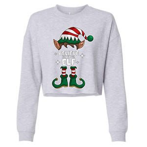 Believe In Your Gift Funny Christmas Matching Family Meaningful Gift Cropped Pullover Crew