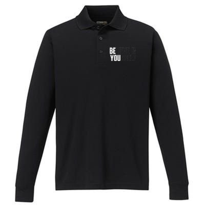 Believe In Yourself Motivational Quote Inspiration Positive Performance Long Sleeve Polo