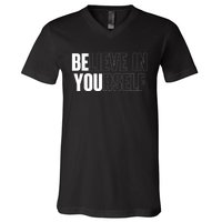 Believe In Yourself Motivational Quote Inspiration Positive V-Neck T-Shirt