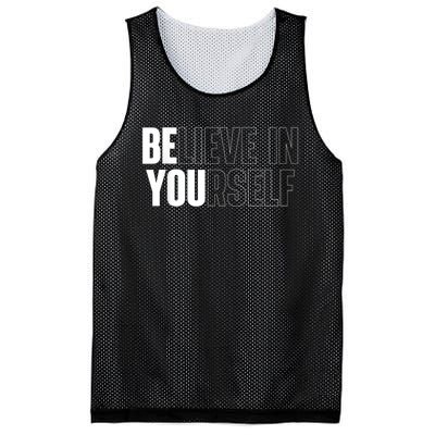 Believe In Yourself Motivational Quote Inspiration Positive Mesh Reversible Basketball Jersey Tank