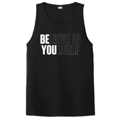 Believe In Yourself Motivational Quote Inspiration Positive PosiCharge Competitor Tank