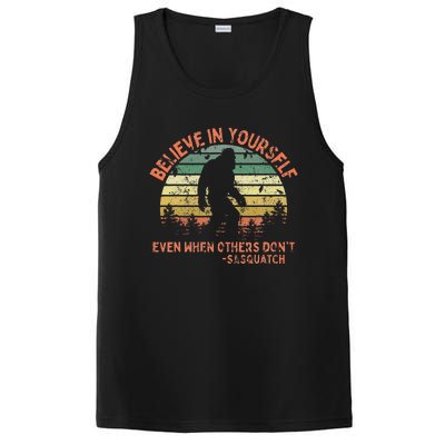 Believe In Yourself Sasquatch Funny Motivational Bigfoot PosiCharge Competitor Tank