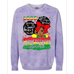 Black Juneteenth 1865 Celebrate Indepedence Day Colorblast Crewneck Sweatshirt