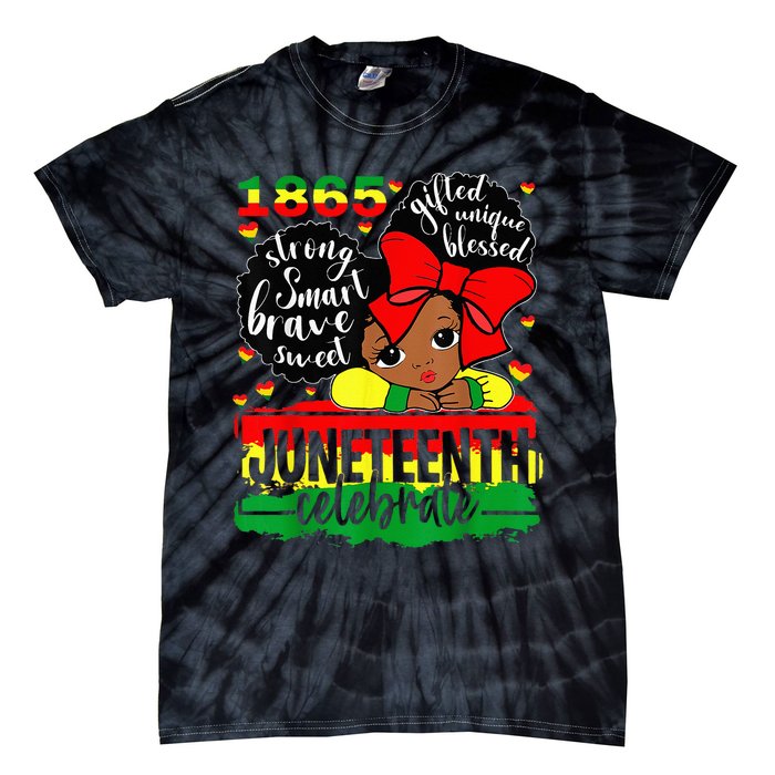 Black Juneteenth 1865 Celebrate Indepedence Day Tie-Dye T-Shirt