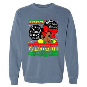 Black Juneteenth 1865 Celebrate Indepedence Day Garment-Dyed Sweatshirt