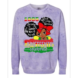 Black Juneteenth 1865 Celebrate Indepedence Day Colorblast Crewneck Sweatshirt