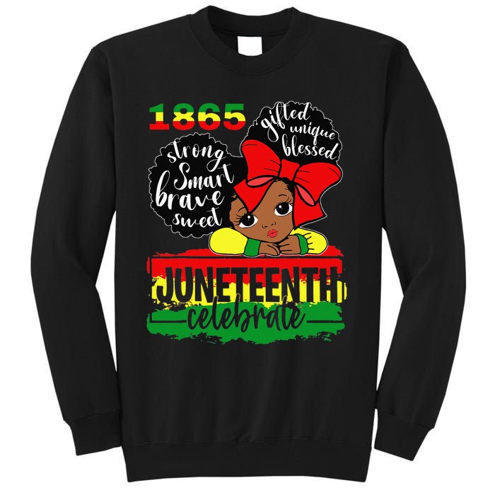 Black Juneteenth 1865 Celebrate Indepedence Day Tall Sweatshirt