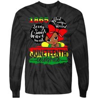 Black Juneteenth 1865 Celebrate Indepedence Day Tie-Dye Long Sleeve Shirt