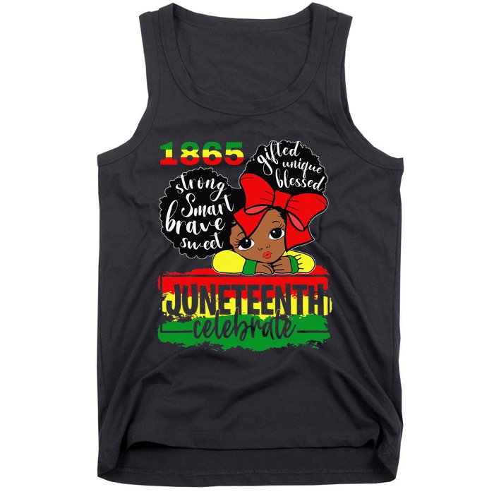 Black Juneteenth 1865 Celebrate Indepedence Day Tank Top