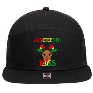 Black Juneteenth 1865 Celebration 7 Panel Mesh Trucker Snapback Hat