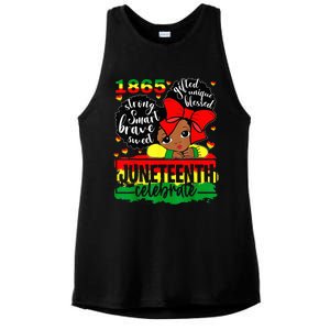 Black Juneteenth 1865 Celebrate Indepedence Day Ladies PosiCharge Tri-Blend Wicking Tank