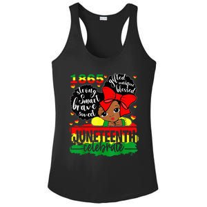 Black Juneteenth 1865 Celebrate Indepedence Day Ladies PosiCharge Competitor Racerback Tank